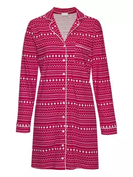 Ночная рубашка LASCANA, цвет rot gemustert