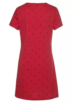 Ночная рубашка LASCANA, красный