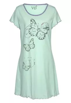 Ночная рубашка LASCANA, мятный