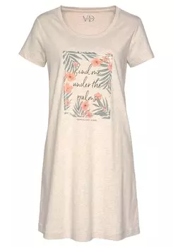 Ночная рубашка LASCANA Nightgown, бежевый