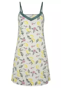 Ночная рубашка LASCANA Nightgown Summer Fruits, желтый