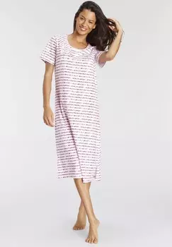 Ночная рубашка LASCANA, розовый