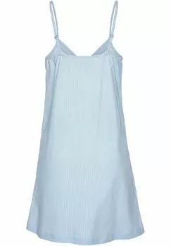 Ночная рубашка LASCANA, сине-белая