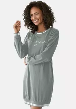 Ночная рубашка LASCANA, зеленый