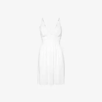 Ночная рубашка mariana из эластичного джерси с v-образным вырезом Eberjey, белый