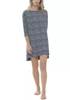 Ночная рубашка Mey с тонкими вертикальными полосками, синий