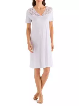 ночная рубашка Moments с короткими рукавами HANRO, белый