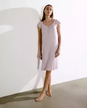 Ночная рубашка на бретелях с круглым вырезом nfasis, фиолетовый