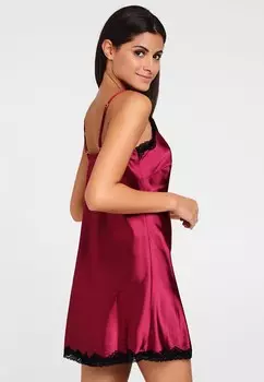 Ночная рубашка NEGLIG LASCANA, темно-красный