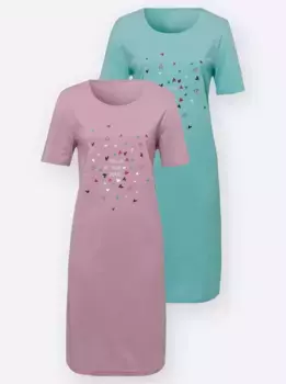 Ночная рубашка "Ночная рубашка", цвет Mint + Mauve