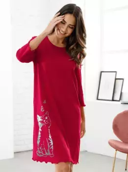 Ночная рубашка "Ночная рубашка", красный
