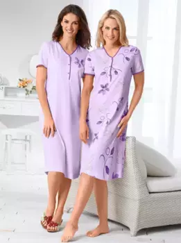 Ночная рубашка "Ночные рубашки с короткими рукавами" Ascafa, фиолетовый