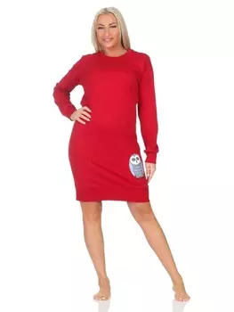Ночная рубашка NORMANN Interlock langarm Bndchen Tiermotiv, красный