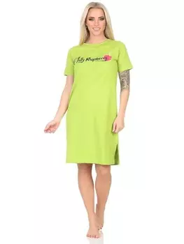 Ночная рубашка NORMANN Kurzarm Frontprint, зеленый