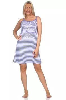 Ночная рубашка NORMANN Spaghetti Neglige Streifenoptik, фиолетовый