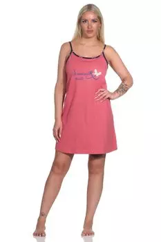 Ночная рубашка NORMANN Spaghetti Trger Schmetterling, красный