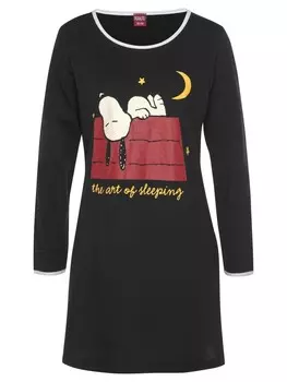 Ночная рубашка Peanuts, черный