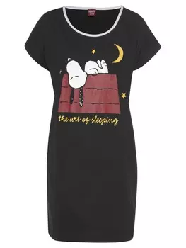 Ночная рубашка Peanuts, черный