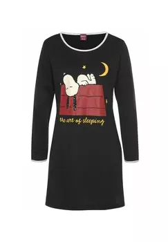 Ночная рубашка Peanuts, черный