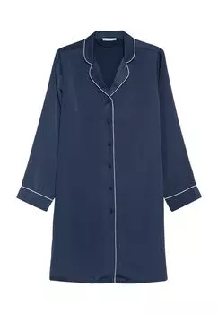 Ночная рубашка Rosy Memory Flora с воротником с лацканами и окантовкой для женщин DESIReE, цвет Navy Blazer