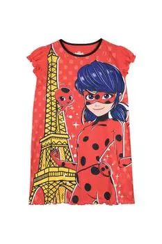 Ночная рубашка с божьей коровкой Miraculous, красный