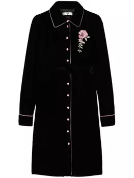 Ночная рубашка с цветочным мотивом TWINSET, черный