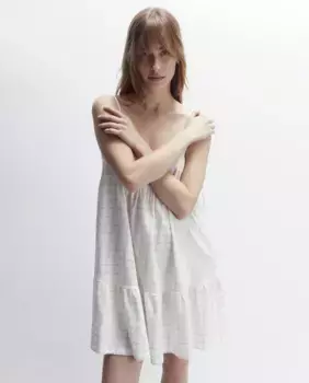 Ночная рубашка с цветочным узором Sfera, белый