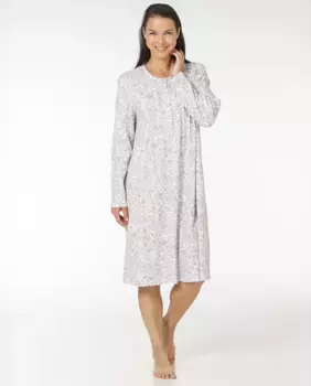 Ночная рубашка с длинными рукавами и планкой Mitjans, синий