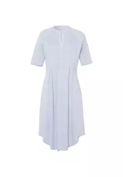 Ночная рубашка с коротким рукавом Cotton Deluxe 100см HANRO, цвет Blue Glow Damen