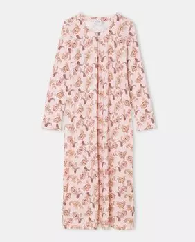 Ночная рубашка с круглым вырезом и длинными рукавами Frstenberg, розовый