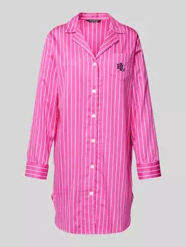 Ночная рубашка с нагрудным карманом Lauren Ralph Lauren, розовый