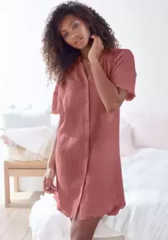 Ночная рубашка S.Oliver из тканого муслина, красный