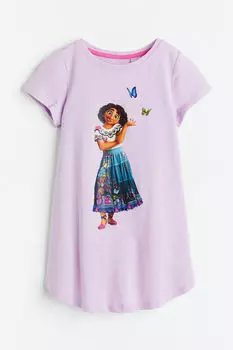 Ночная рубашка с принтом H&M, фиолетовый