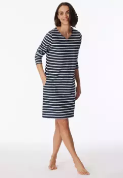 Ночная рубашка Schiesser "Casual Essentials" удобного кроя, синий