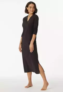 Ночная рубашка Schiesser Comfort Nightwear с V-образным вырезом внахлест, антрацит