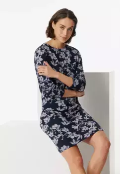 Ночная рубашка Schiesser "Sleepshirt 95см", с графическим принтом, цвет морской волны
