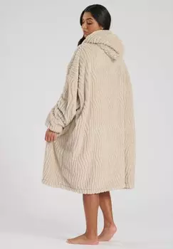 Ночная рубашка SHERPA WAVY CUT SNUGGLE HOODIE Loungeable, серо-коричневый