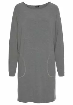 Ночная рубашка SLEEPSHIRT LASCANA, серый