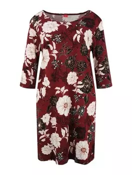 Ночная рубашка sOliver, цвет bordeaux-geblmt-mehrfarbig