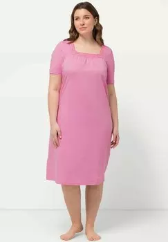 Ночная рубашка SQUARE NECK SHORT SLEEVE Ulla Popken, светло-розовый