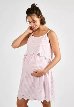 Ночная рубашка STRIPE BRODERIE MATERNITY NURSING JoJo Maman Bb, розовый