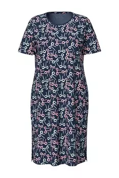 Ночная рубашка Ulla Popken Nightgown, цвет night blue/pastel blue