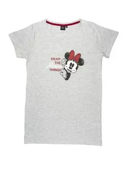 Ночная рубашка United Labels Disney Minnie Mouse Schlafshirt Pyjama Kurzarm Oberteil, серый