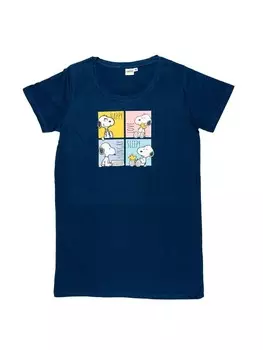 Ночная рубашка United Labels The Peanuts Snoopy Schlafshirt Pyjama Kurzarm Oberteil, синий