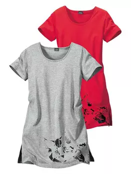 Ночная рубашка VIVANCE DREAMS, цвет red/grey