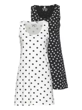 Ночная рубашка VIVANCE DREAMS, цвет wei-schwarz-gepunktet, schwarz-wei-gepunktet