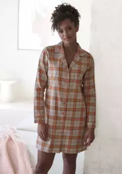 Ночная рубашка Vivance Dreams из приятной мягкой фланели, цвет Orange