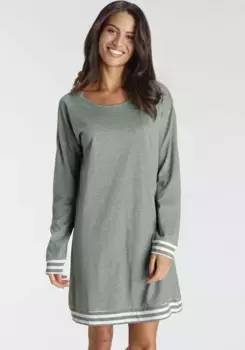 Ночная рубашка Vivance Dreams с полосками, хаки