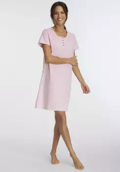 Ночная рубашка Vivance Dreams с полосками, окрашенными в пряжу, цвет Berry- Gestreift