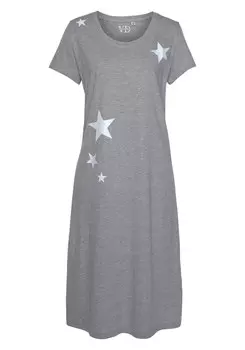 Ночная рубашка Vivance, пятнистый серый